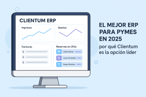 Pantalla de ERP Clientum mostrando panel de gestión integral para pymes en 2025